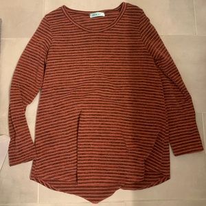 striped long sleeved sweater